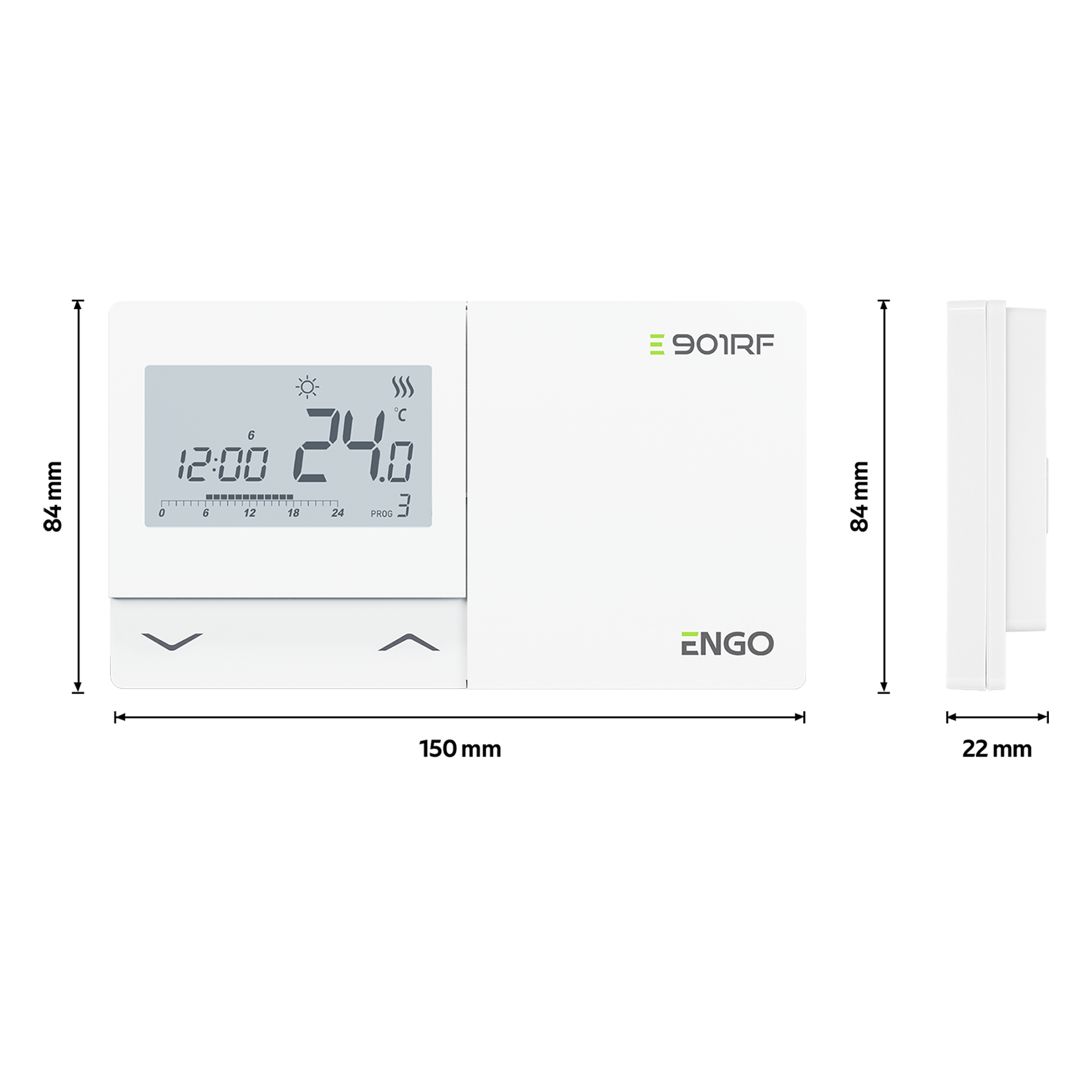 Programeeritav, juhtmevaba termostaat - E901RF