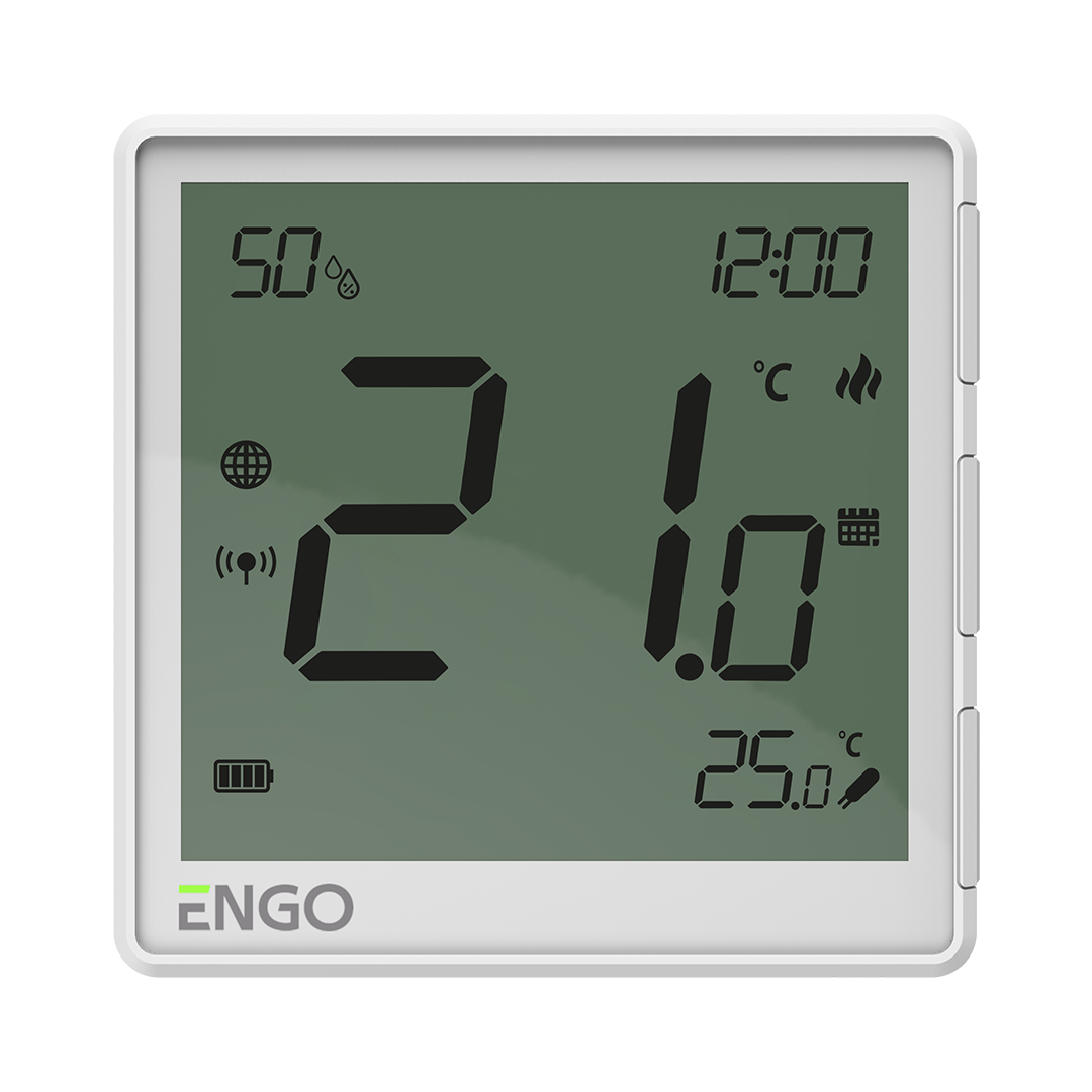 Inteligentní termostat ZigBee, Li-Ion baterie, bílý - EONEBATW