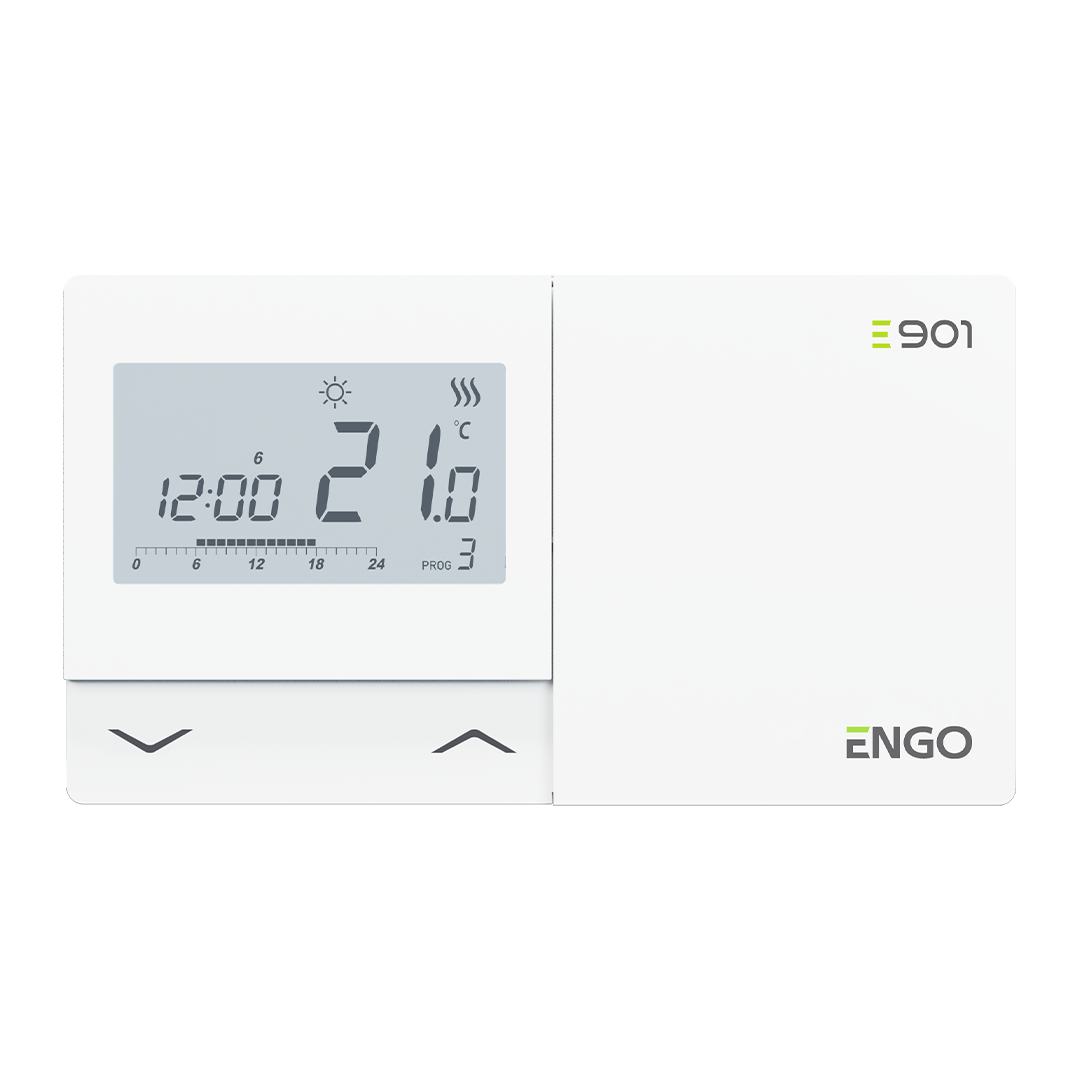 Programowany, przewodowy regulator temperatury - E901