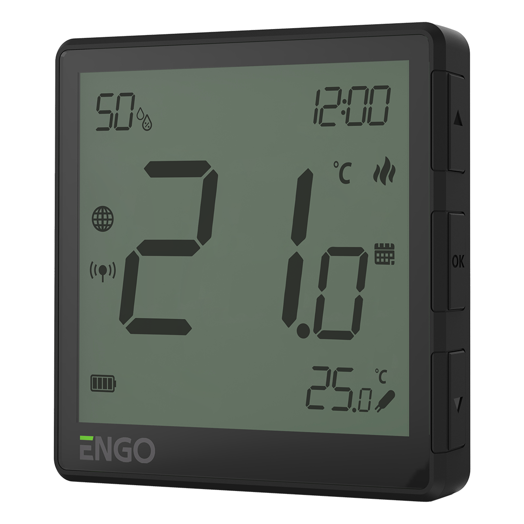 Internetowy, natynkowy regulator temperatury ZigBee, akumulatorowy - EONEBATB