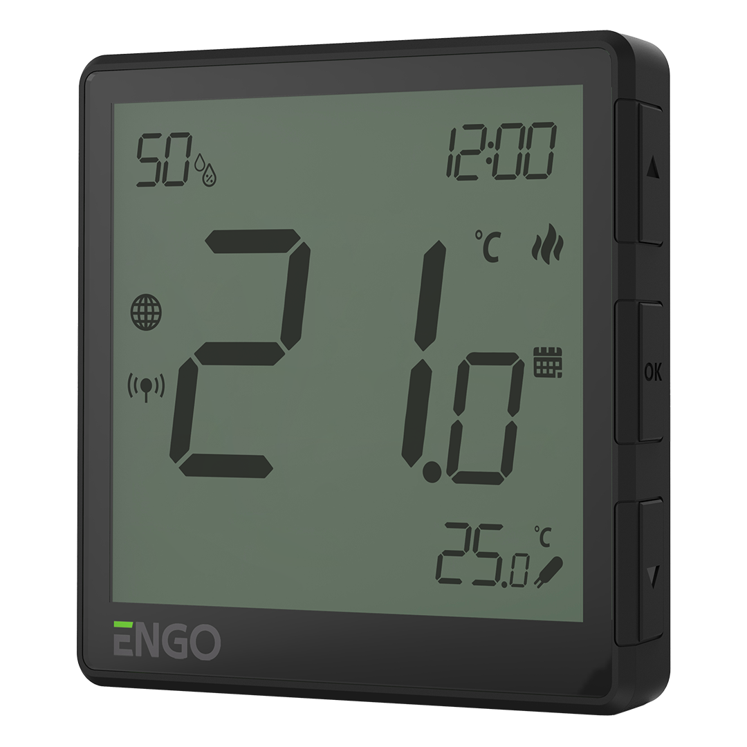 Inteligentní termostat ZigBee, 230 V, černý - EONE230B