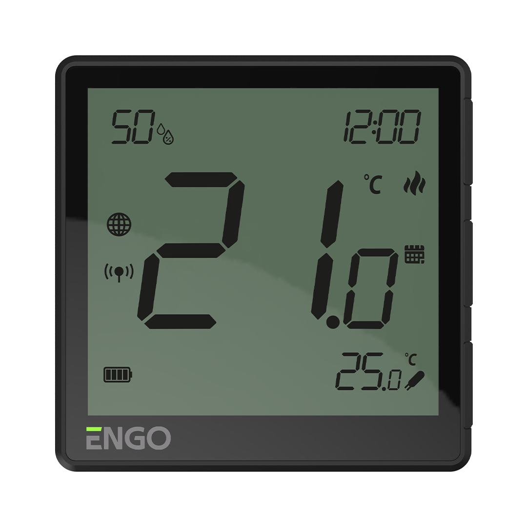 Internetowy, natynkowy regulator temperatury ZigBee, akumulatorowy - EONEBATB