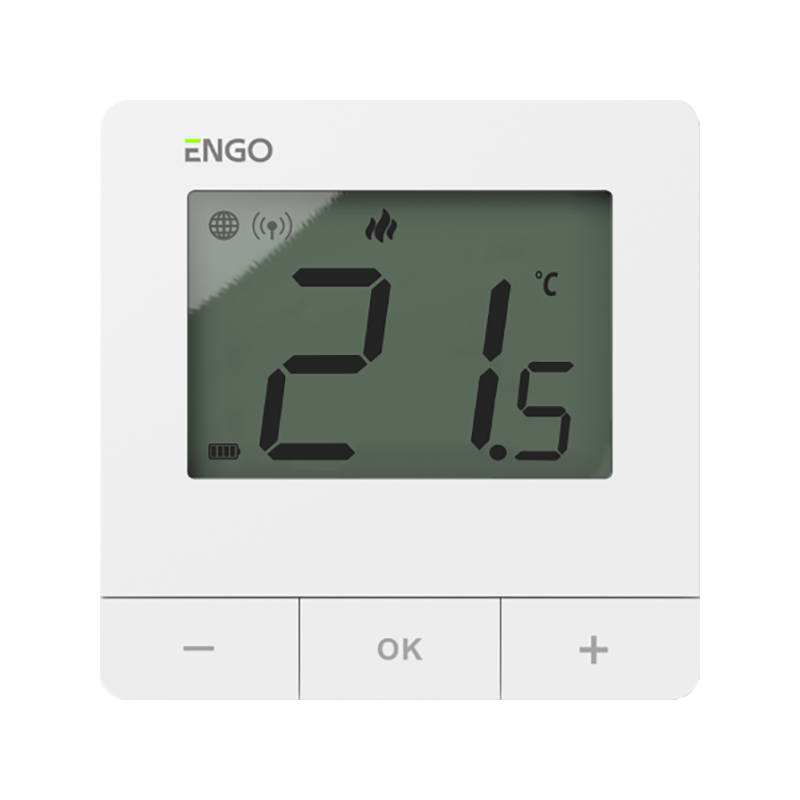 ZigBee/868MHz Smart Thermostat, battery, white - E20WBATZB