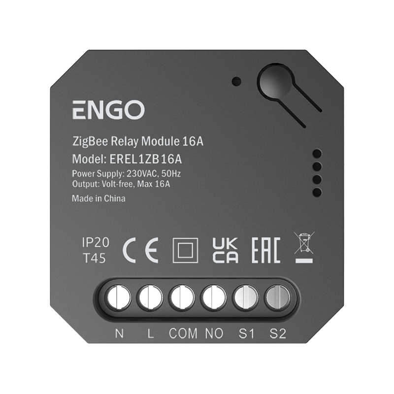 Smart Relay - Inteligentny przekaźnik ZigBee do systemu ENGO Smart, 1x16A, NO-COM - EREL1ZB16A